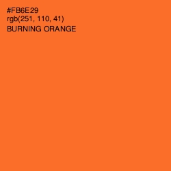 #FB6E29 - Burning Orange Color Image