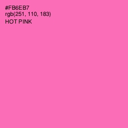 #FB6EB7 - Hot Pink Color Image