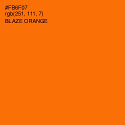 #FB6F07 - Blaze Orange Color Image