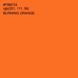 #FB6F24 - Burning Orange Color Image