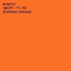 #FB6F27 - Burning Orange Color Image