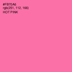 #FB70A6 - Hot Pink Color Image