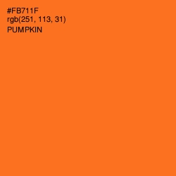 #FB711F - Pumpkin Color Image