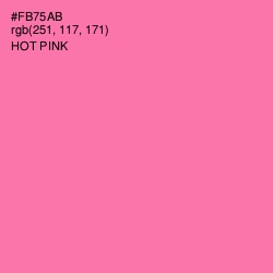 #FB75AB - Hot Pink Color Image