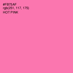 #FB75AF - Hot Pink Color Image