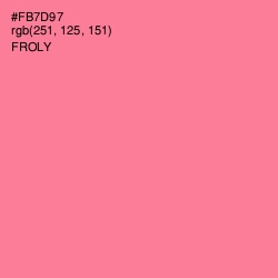 #FB7D97 - Froly Color Image