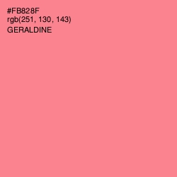 #FB828F - Geraldine Color Image