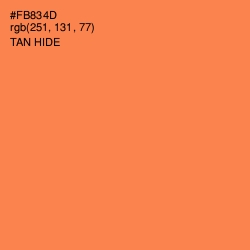 #FB834D - Tan Hide Color Image