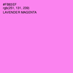 #FB83EF - Lavender Magenta Color Image