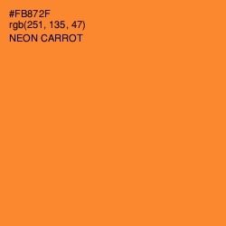 #FB872F - Neon Carrot Color Image