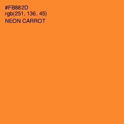 #FB882D - Neon Carrot Color Image