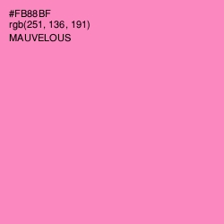 #FB88BF - Mauvelous Color Image