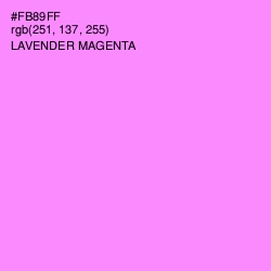 #FB89FF - Lavender Magenta Color Image