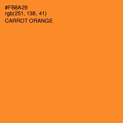 #FB8A29 - Carrot Orange Color Image