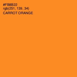 #FB8B22 - Carrot Orange Color Image