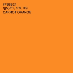 #FB8B24 - Carrot Orange Color Image