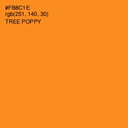 #FB8C1E - Tree Poppy Color Image