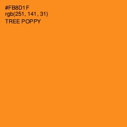 #FB8D1F - Tree Poppy Color Image