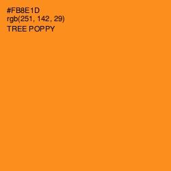 #FB8E1D - Tree Poppy Color Image