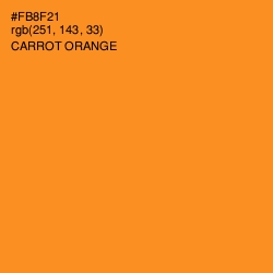 #FB8F21 - Carrot Orange Color Image