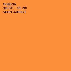 #FB8F3A - Neon Carrot Color Image