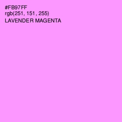 #FB97FF - Lavender Magenta Color Image