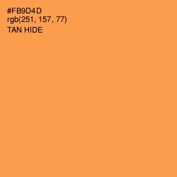#FB9D4D - Tan Hide Color Image