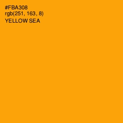 #FBA308 - Yellow Sea Color Image