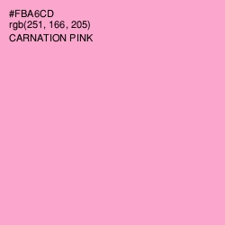 #FBA6CD - Carnation Pink Color Image