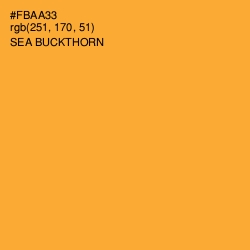 #FBAA33 - Sea Buckthorn Color Image