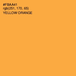 #FBAA41 - Yellow Orange Color Image