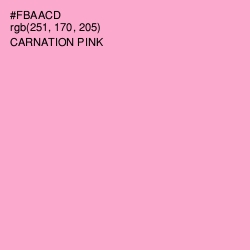 #FBAACD - Carnation Pink Color Image
