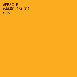 #FBAC1F - Sun Color Image