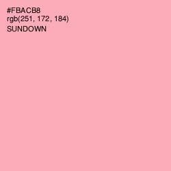 #FBACB8 - Sundown Color Image