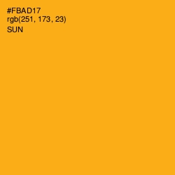 #FBAD17 - Sun Color Image