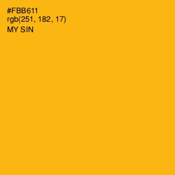 #FBB611 - My Sin Color Image
