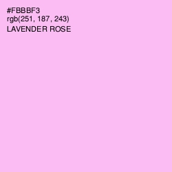 #FBBBF3 - Lavender Rose Color Image