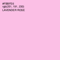 #FBBFE6 - Lavender Rose Color Image