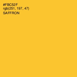 #FBC52F - Saffron Color Image