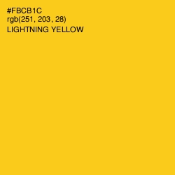 #FBCB1C - Lightning Yellow Color Image