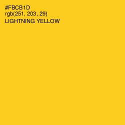#FBCB1D - Lightning Yellow Color Image