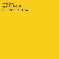 #FBCD1C - Lightning Yellow Color Image