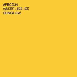 #FBCD34 - Sunglow Color Image