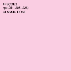 #FBCDE2 - Classic Rose Color Image