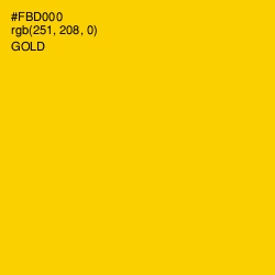 #FBD000 - Gold Color Image