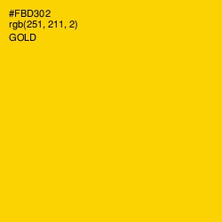 #FBD302 - Gold Color Image