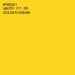 #FBD321 - Golden Dream Color Image