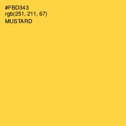 #FBD343 - Mustard Color Image