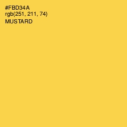 #FBD34A - Mustard Color Image