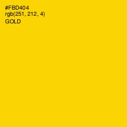 #FBD404 - Gold Color Image